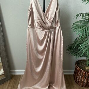 Revelry Gold Sleeveless V-Neck Maxi Gown